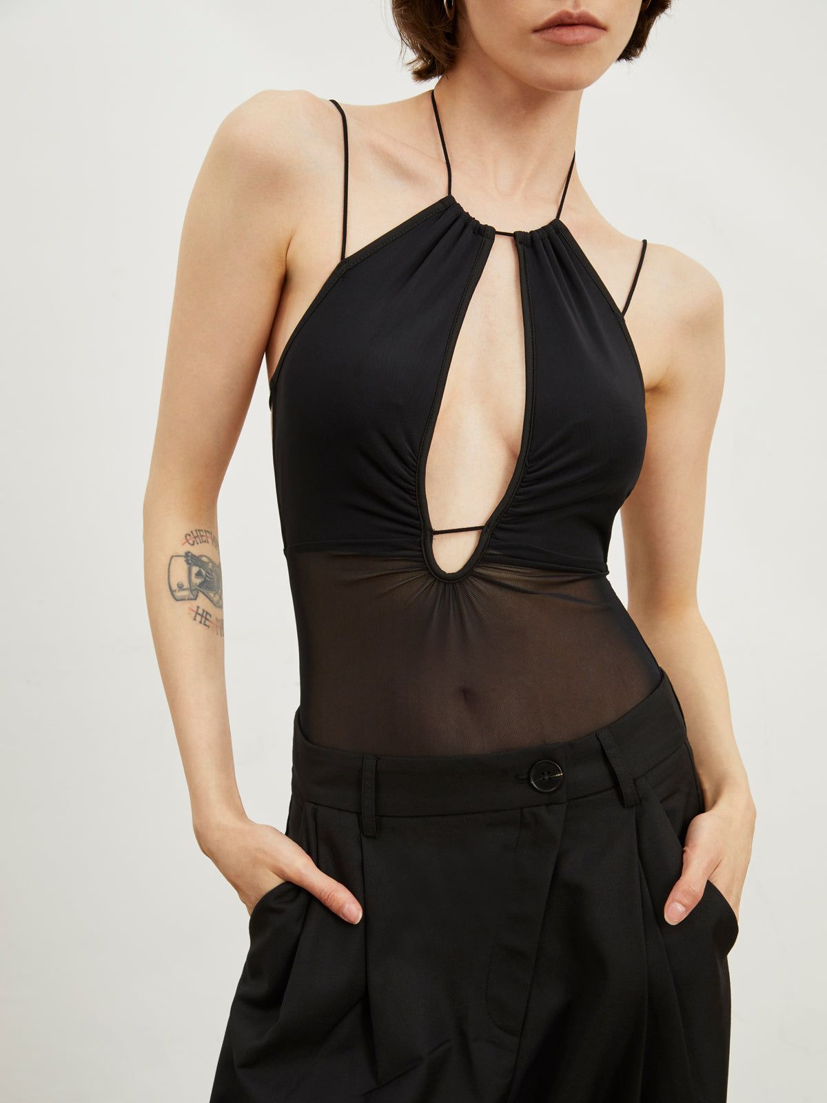 Open Back Strappy Bodysuit sold by COMMENSE product image thumbnail 5