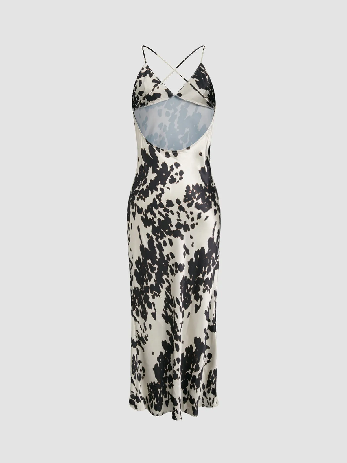 Satin Tie Dye Midi Dress sold by COMMENSE product image thumbnail 2