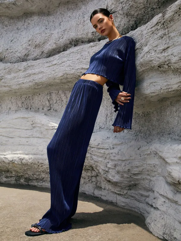 Heart Of Ocean Plisse Two Piece Pants Set sold by COMMENSE