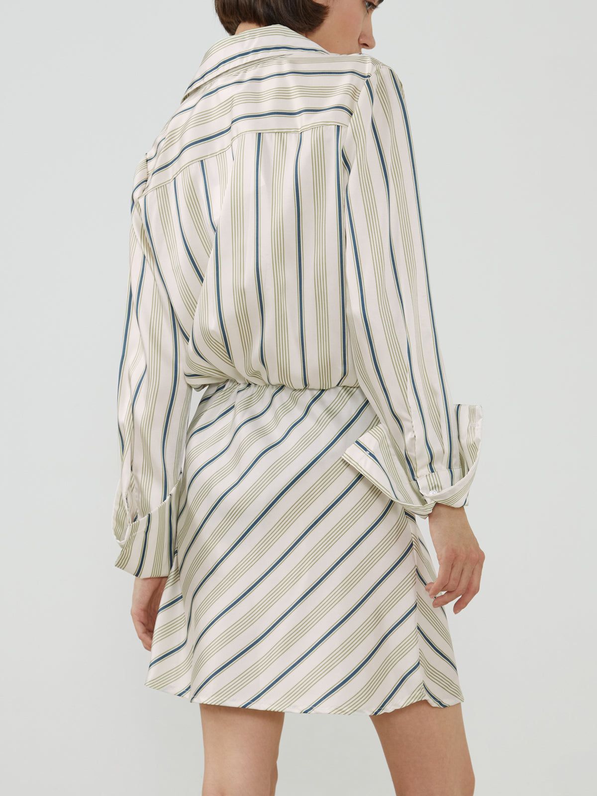 Pinstripe Shirt Dress sold by COMMENSE product image thumbnail 2