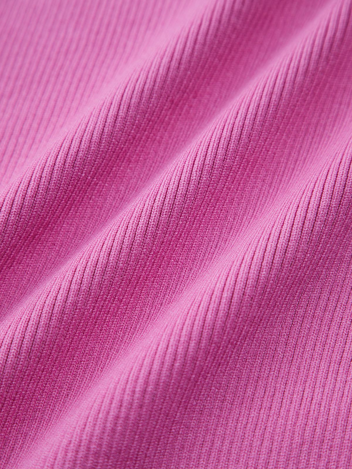 Pink Long Sleeve Rib Slit Midi Sweater Dress sold by COMMENSE product image thumbnail 6