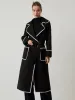 Contrast Trim Pocket Tweed Coat sold by COMMENSE