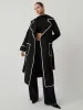 Contrast Trim Pocket Tweed Coat sold by COMMENSE