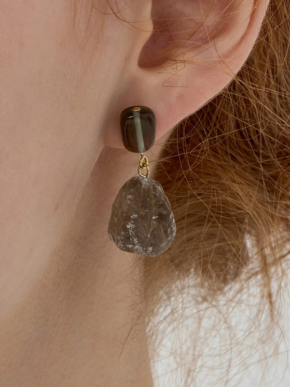 Irregular Natural Stone Earrings sold by COMMENSE product image thumbnail 3