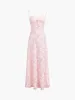 Rosalia Semi-sheer Floral Mesh Long Dress sold by COMMENSE
