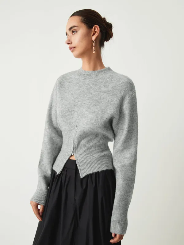 Half Zip Fuzzy Sweater sold by COMMENSE