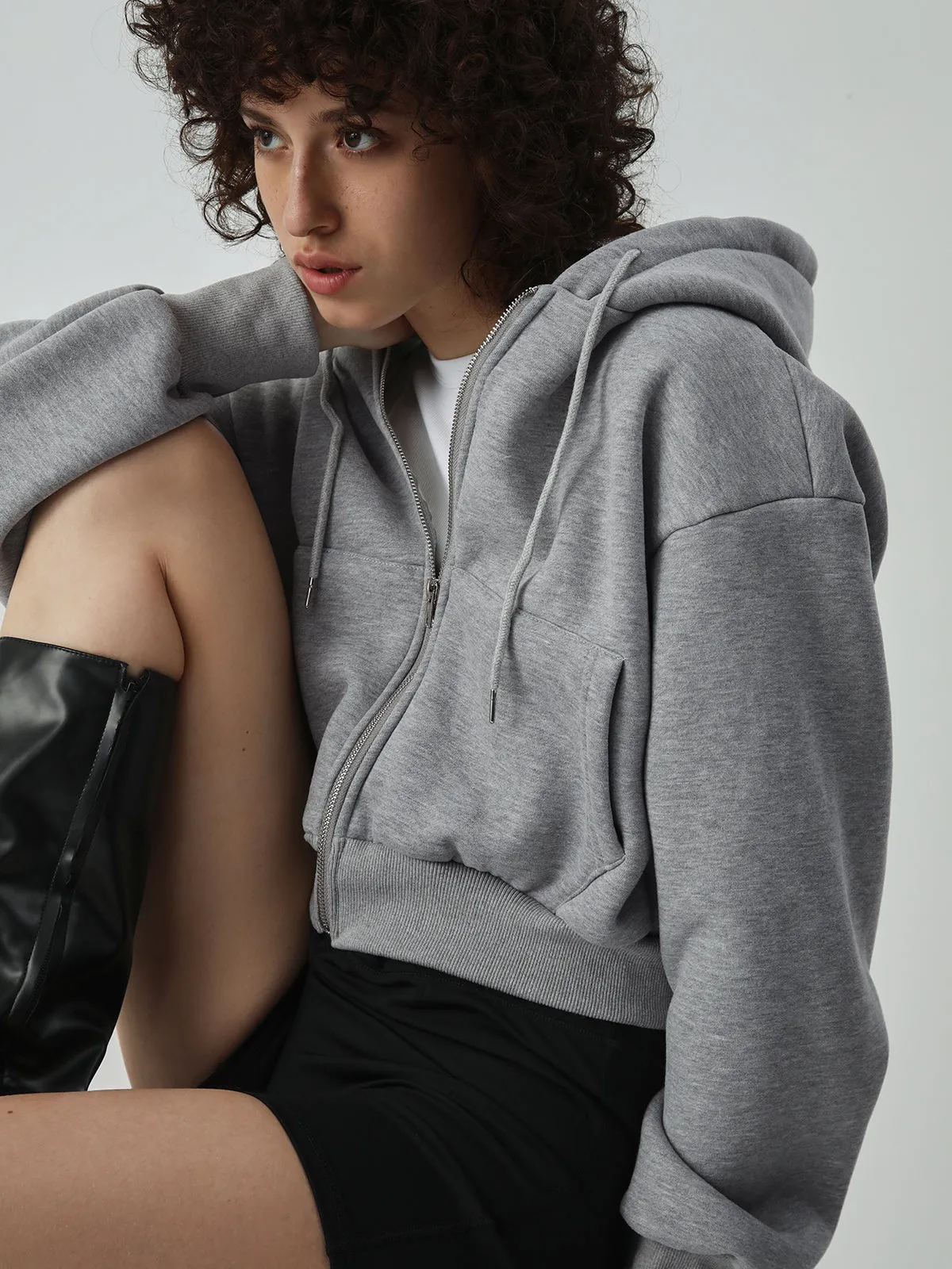 Athleisure Crop Hoodie sold by COMMENSE product image thumbnail 4