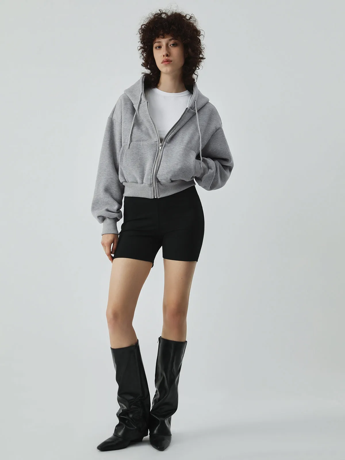 Athleisure Crop Hoodie sold by COMMENSE product image thumbnail 2