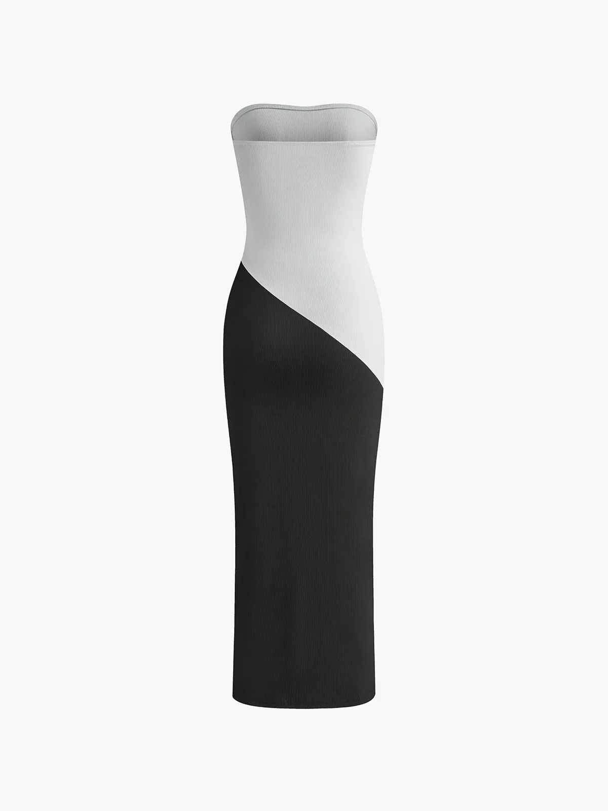 Slim Colorblock Tube Dress sold by COMMENSE product image thumbnail 2