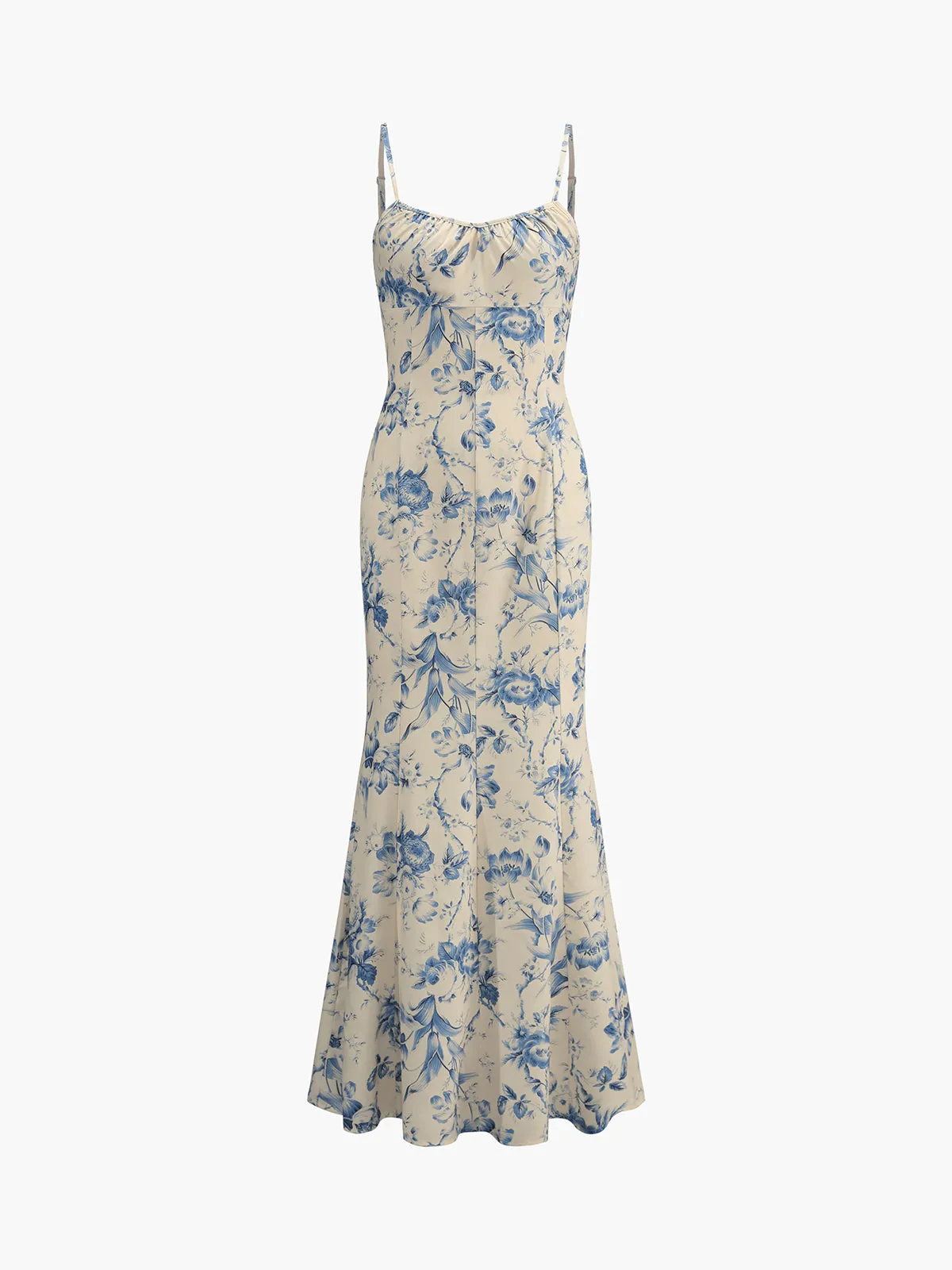 Floral Backless Lace-Up Long Dress sold by COMMENSE product image thumbnail 2