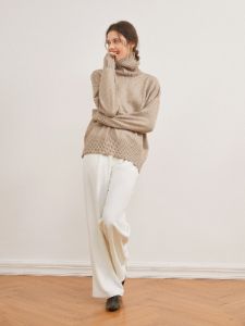 Plain Turtleneck Sweater sold by COMMENSE
