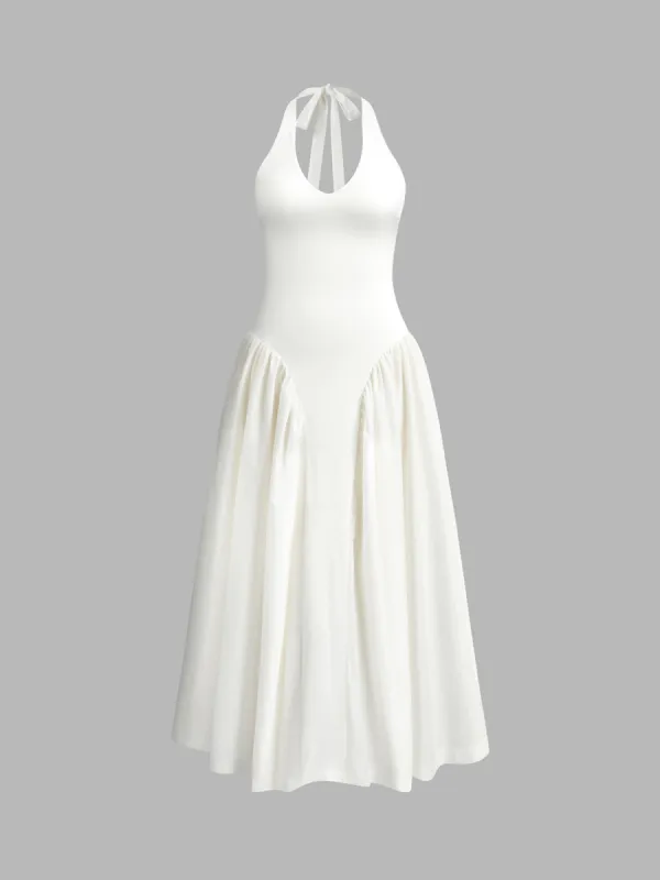 Halter Backless Zipper Low Cut Dress sold by COMMENSE