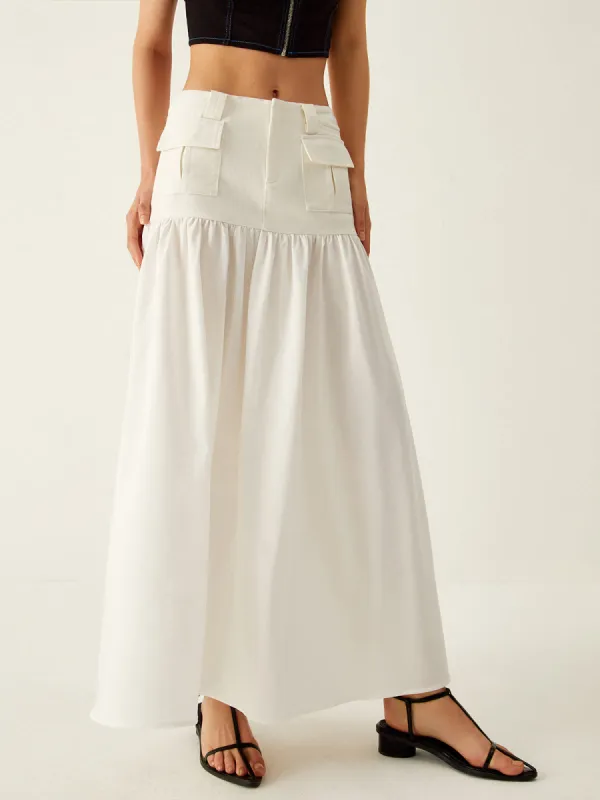 Leisure Pockets Maxi Skirt sold by COMMENSE
