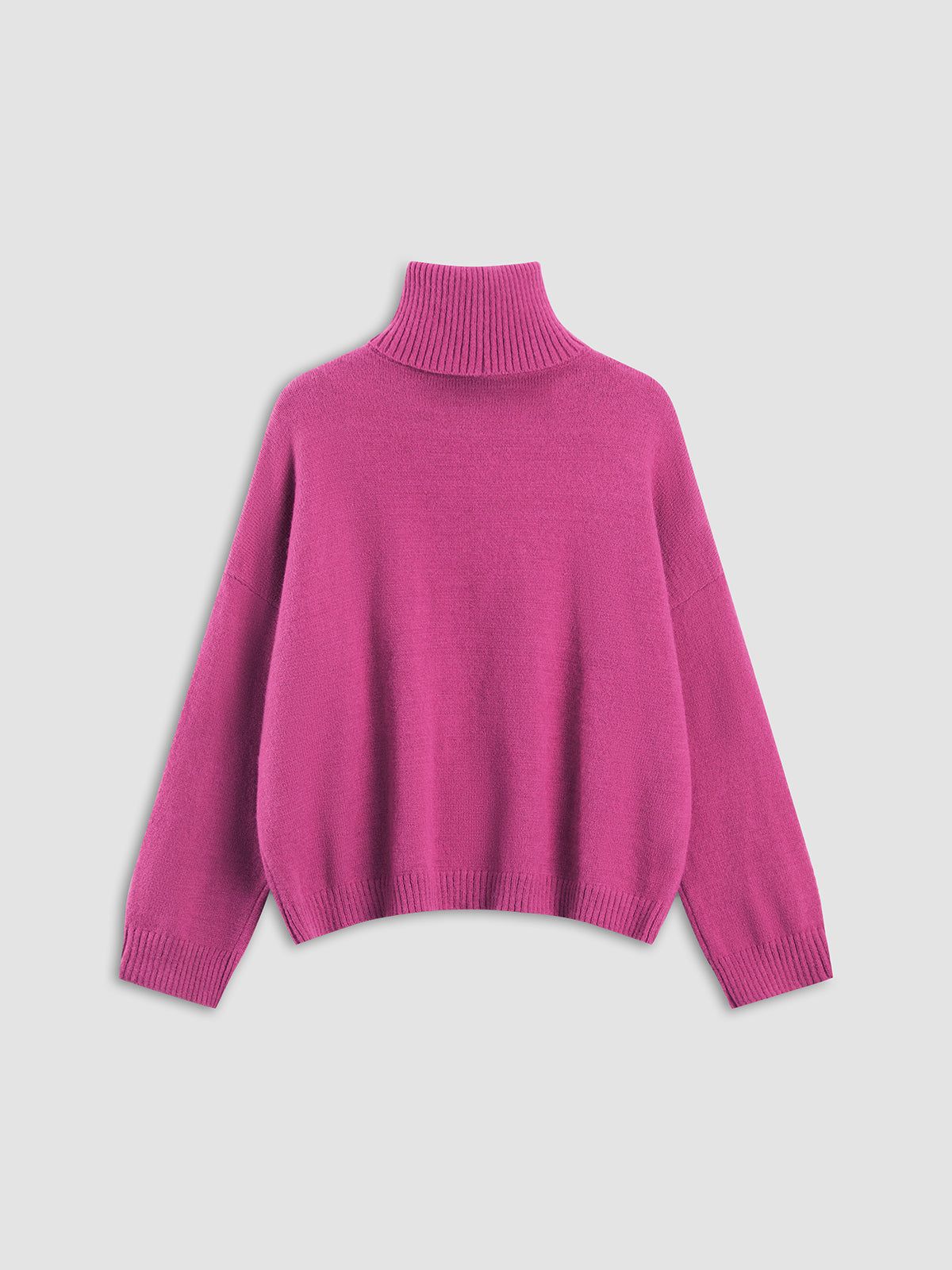 Pink Turtleneck Sweater sold by COMMENSE product image thumbnail 2