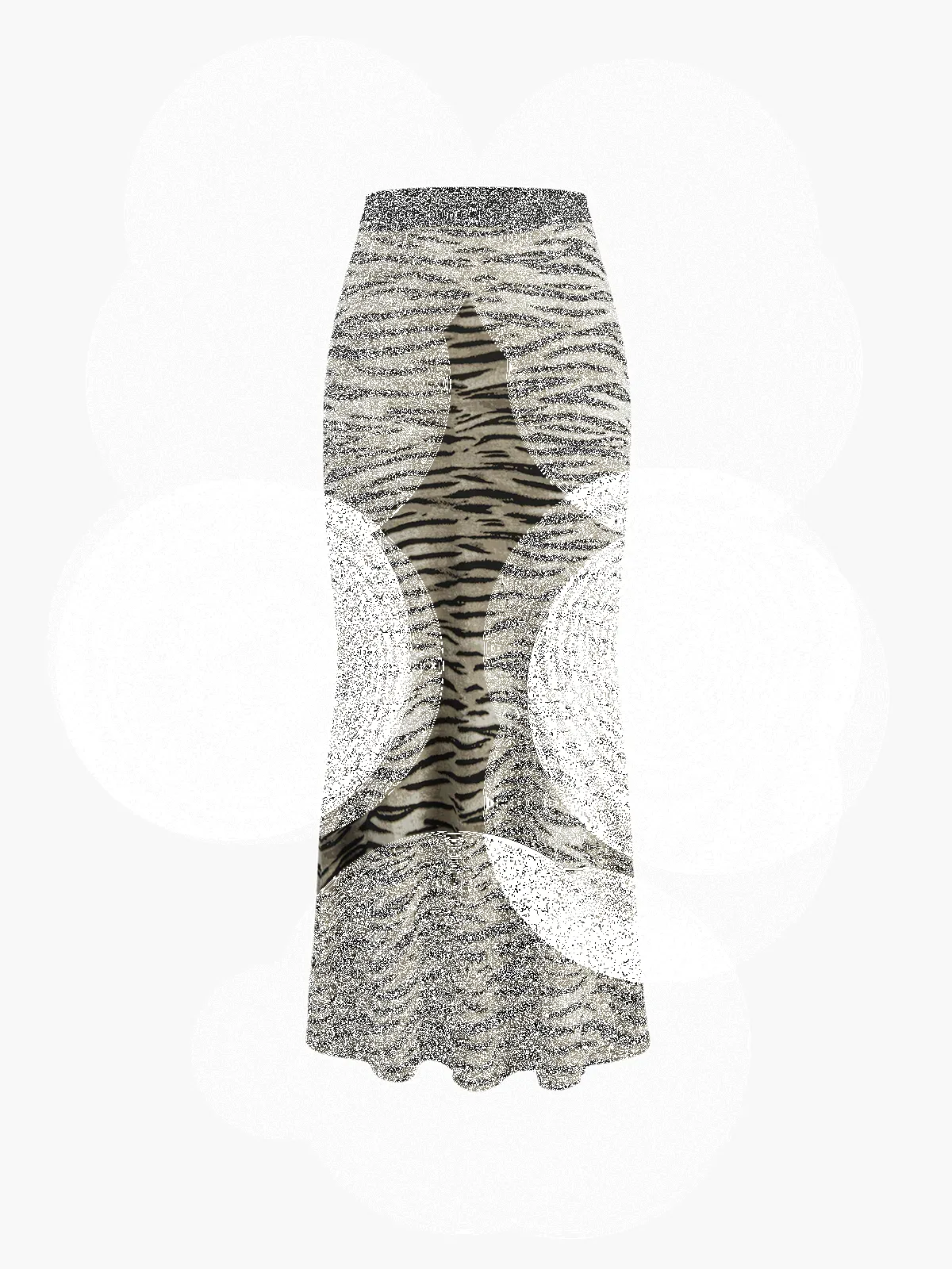 Tiger Pattern High Waist Skirt sold by COMMENSE