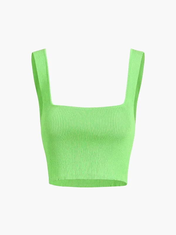 Fresh Summer Rib Crop Top sold by COMMENSE