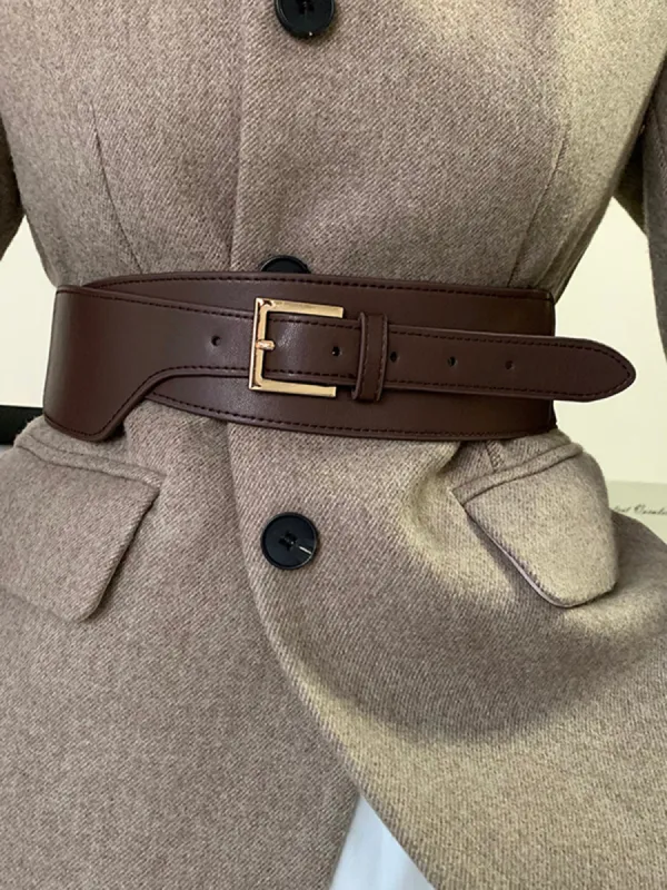 Asymmetric Leather Belt sold by COMMENSE