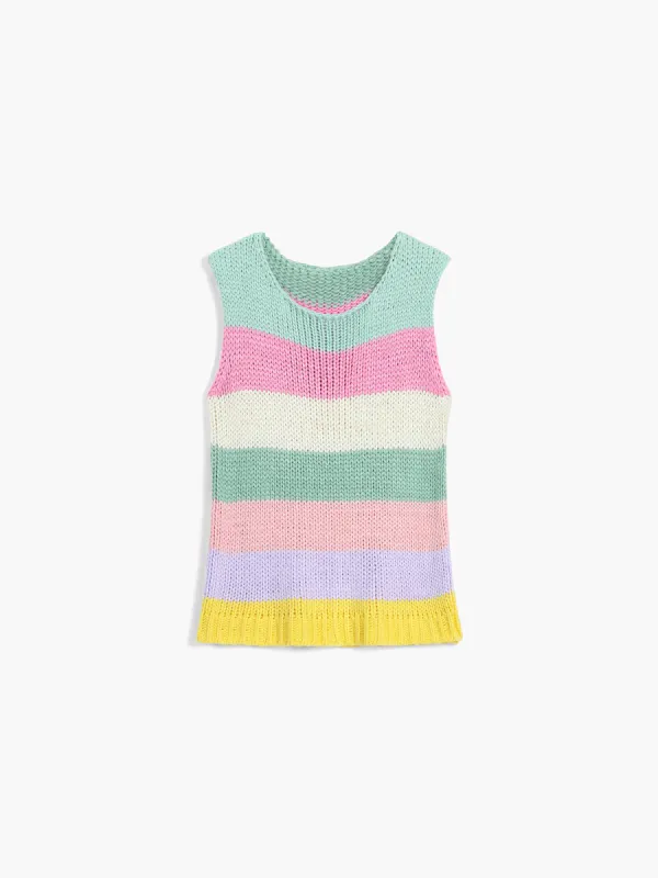 Rainbow Sweater Vest sold by COMMENSE