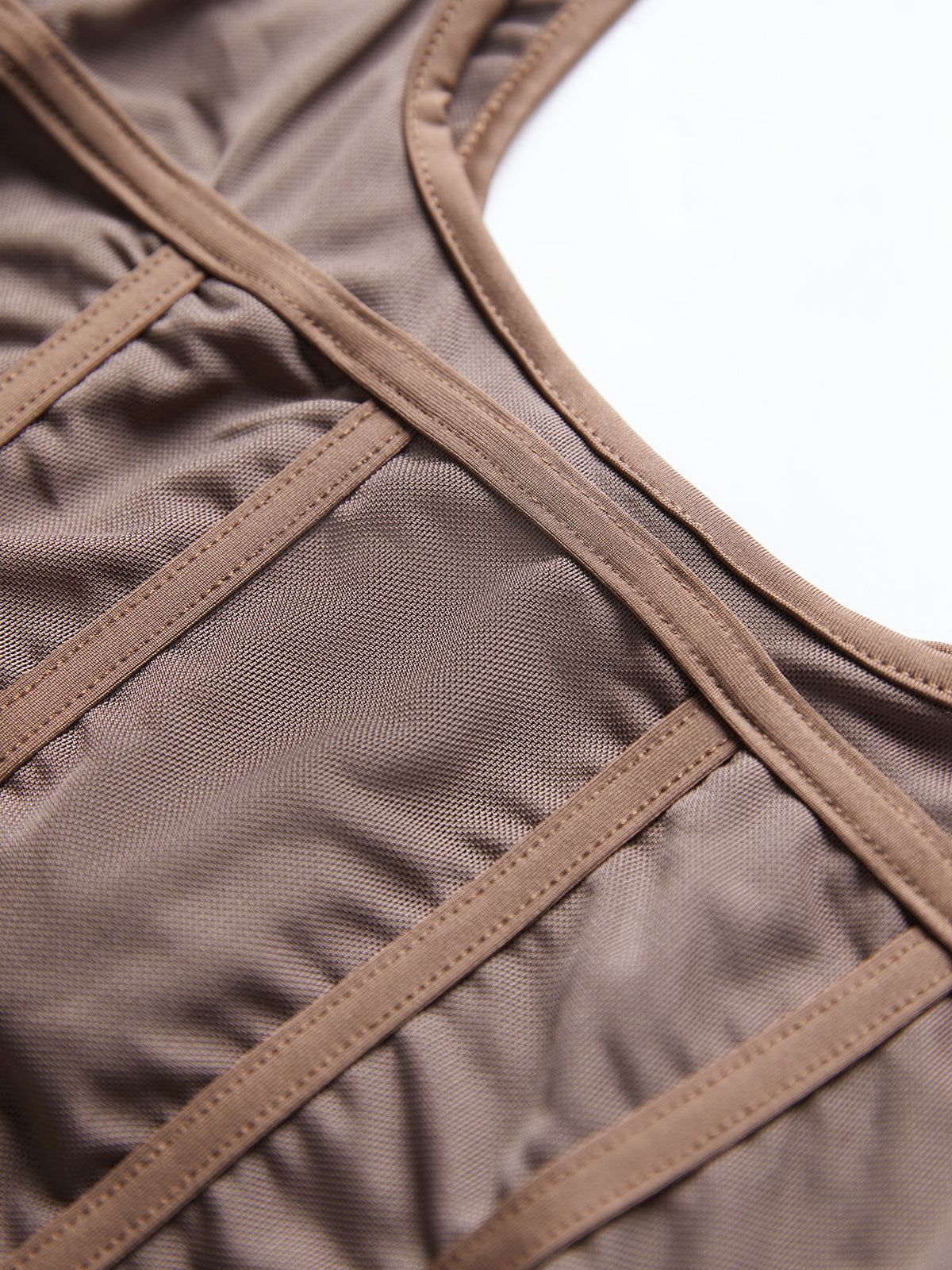 Kew Mocha Corset Top sold by COMMENSE product image thumbnail 4