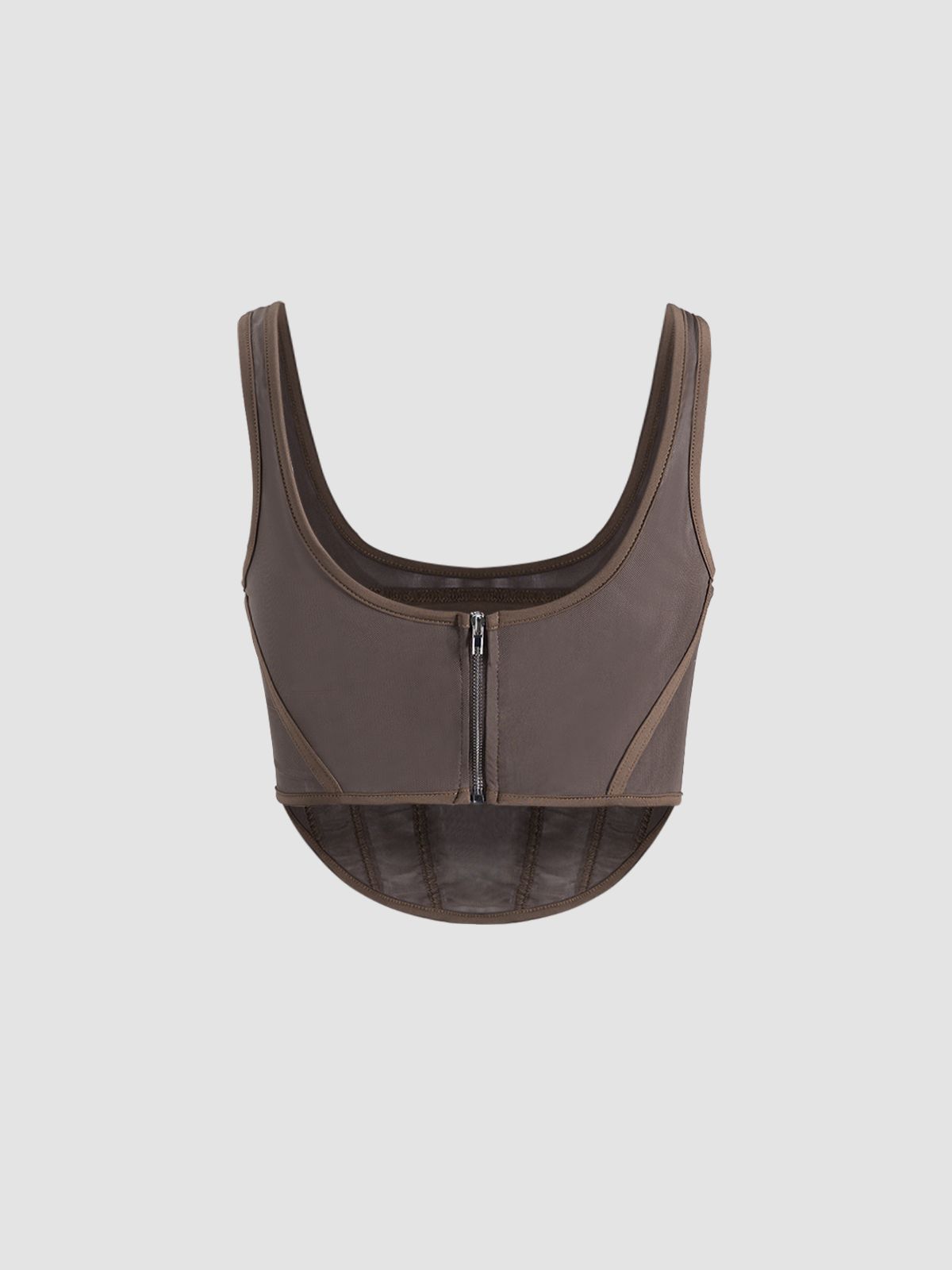 Kew Mocha Corset Top sold by COMMENSE product image thumbnail 2