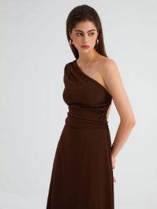Overfold Off-Shoulder Floral Mesh Lace Midi Dress sold by COMMENSE