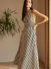 Stripe Backless Pockets Dress sold by COMMENSE