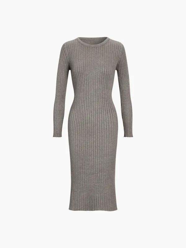Essential Long Sleeve Midi Sweater Dress sold by COMMENSE