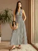 Stripe Backless Pockets Dress sold by COMMENSE