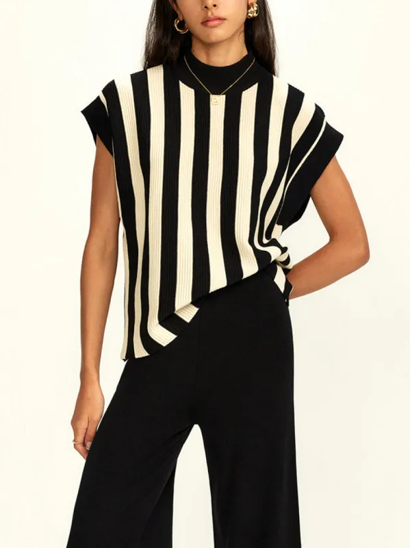 Striped Jersey Top Pants Set sold by COMMENSE