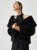 Elegant Fuzzy Faux Fur Coat sold by COMMENSE