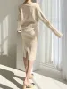 Cable Knit Two Piece Sweater Skirt Set sold by COMMENSE