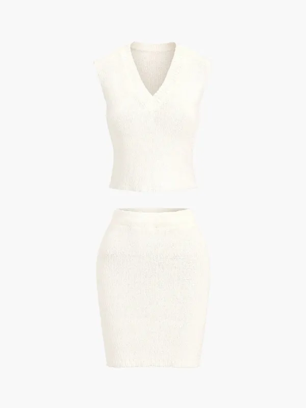 Lightweight Cloud Nine Two Piece Skirt Set made by COMMENSE