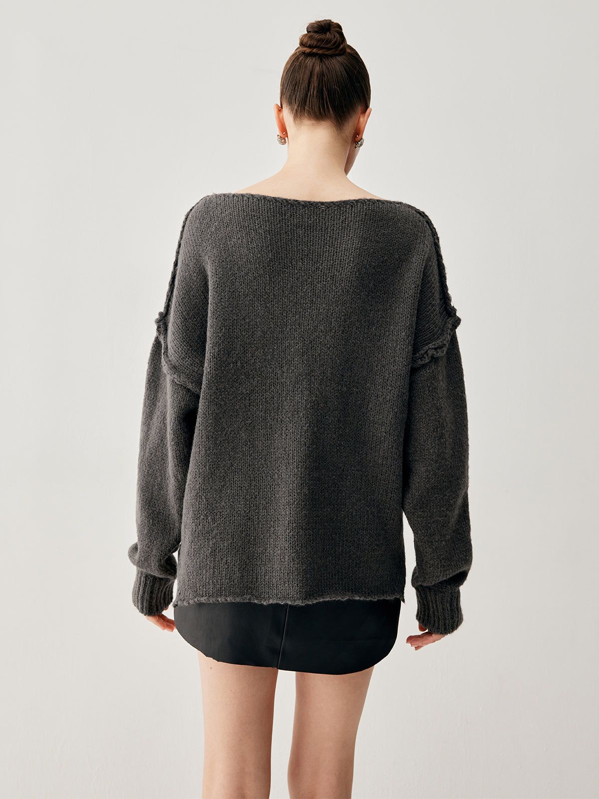 Cable Knit Slit Sweater sold by COMMENSE product image thumbnail 5