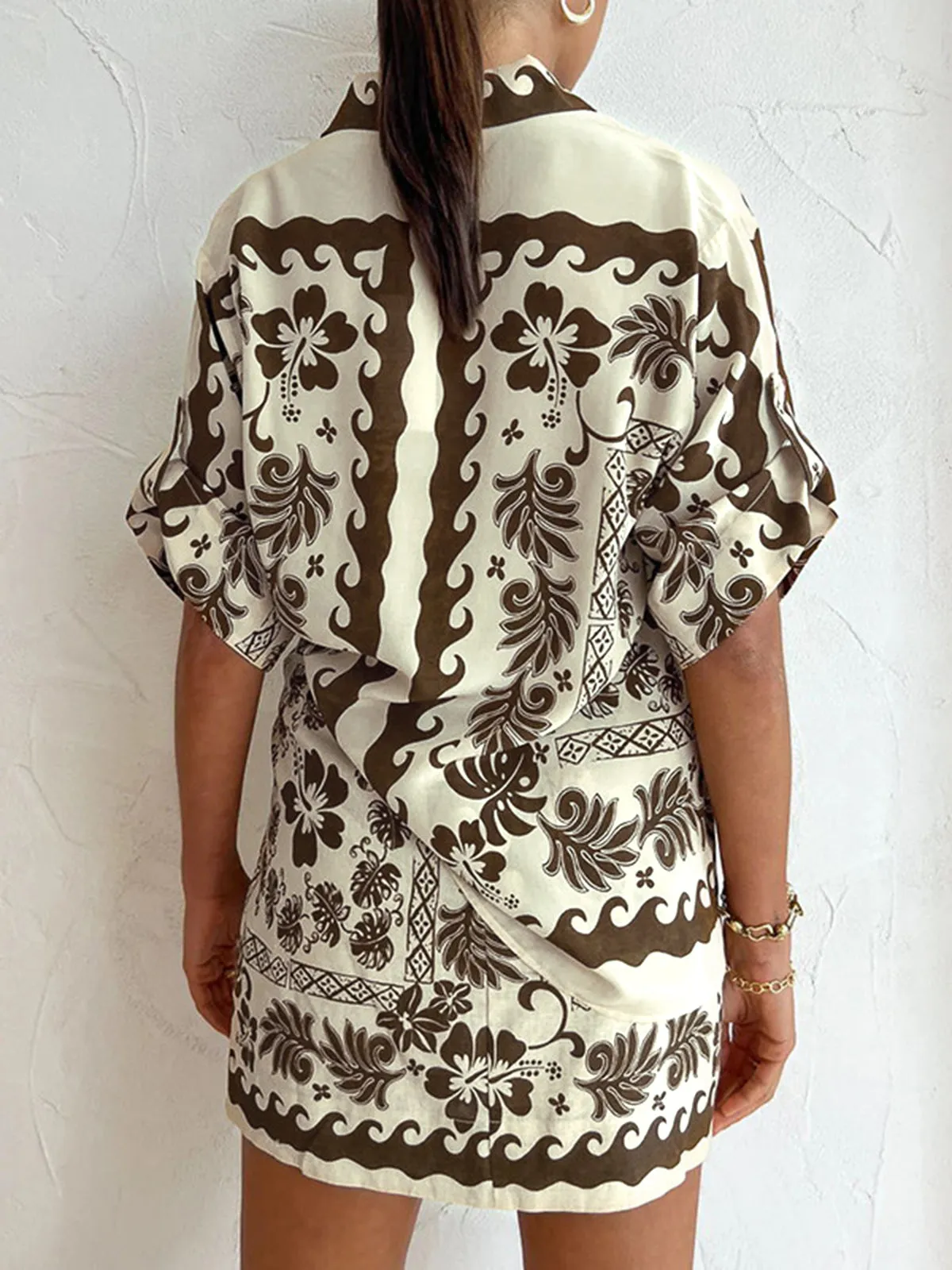 Tropical Plant Print Vacation Skirt Set sold by COMMENSE product image thumbnail 5