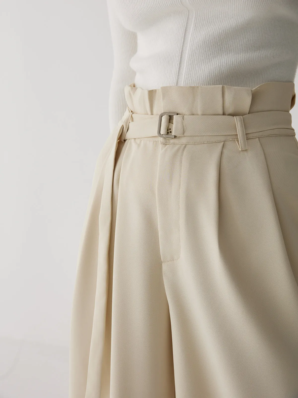 Wide-Leg Long Pants With Belt sold by COMMENSE product image thumbnail 5