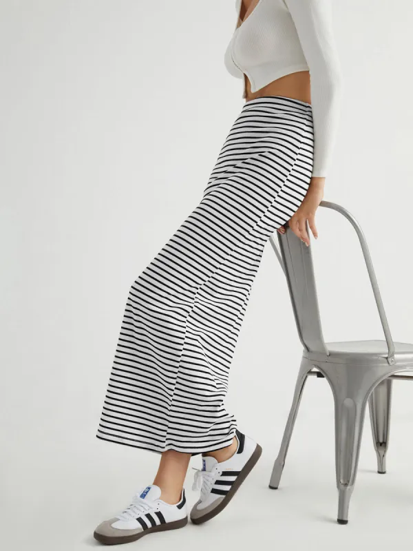 Stripe Maxi Skirt sold by COMMENSE