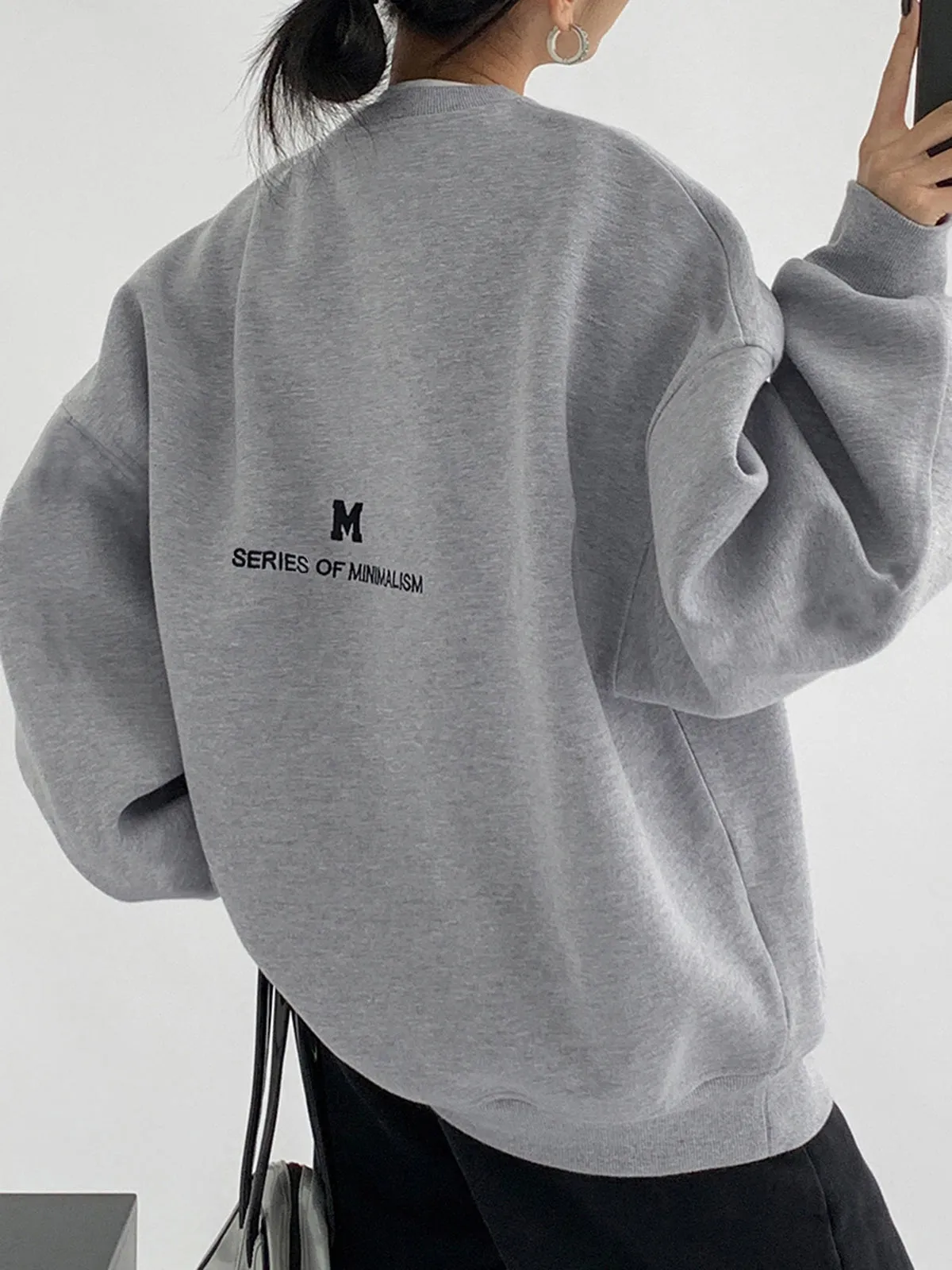 Minimalism Oversized Sweatshirt sold by COMMENSE product image thumbnail 3