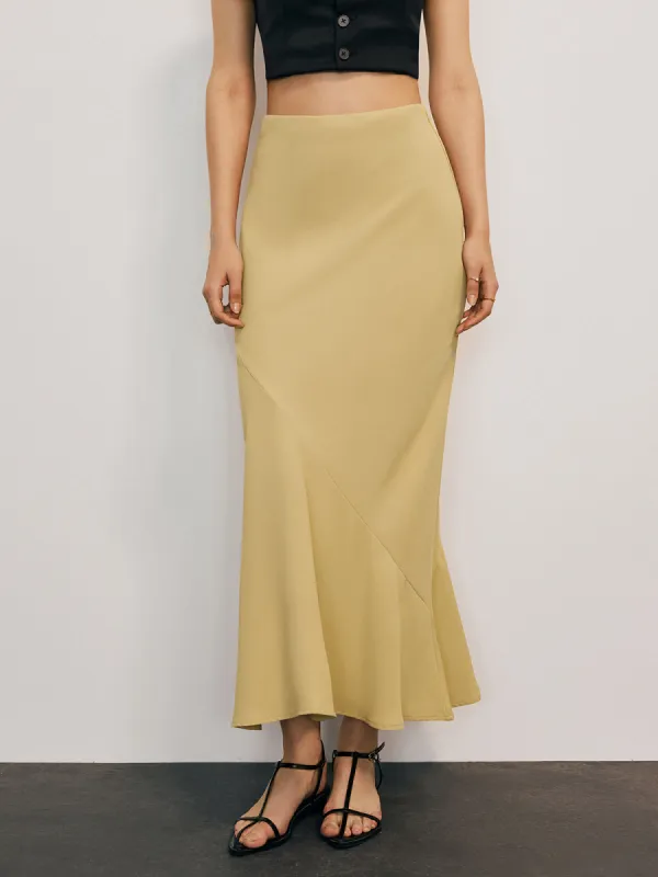 Leisure Solid Maxi Skirt sold by COMMENSE