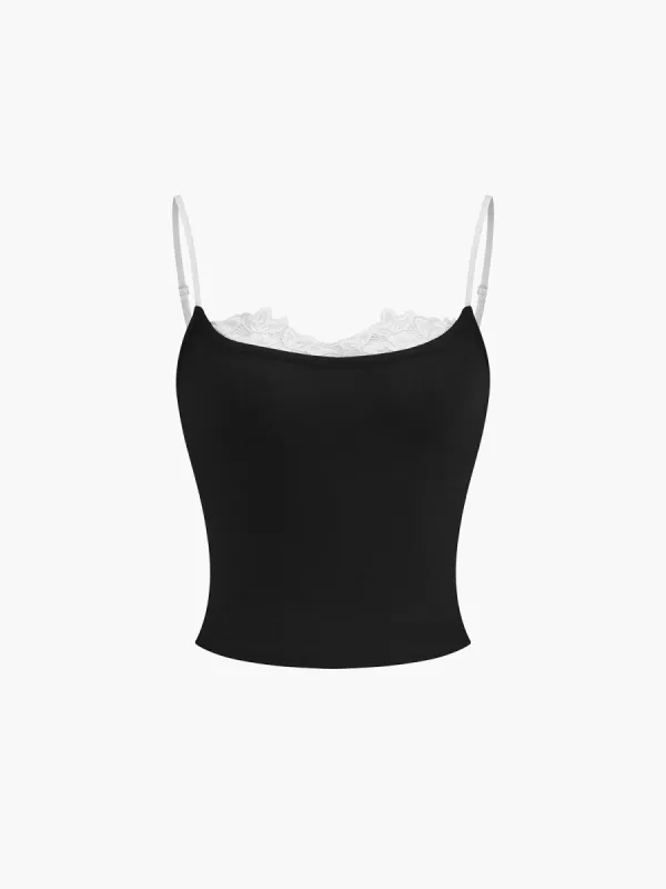 Lace Up Adjustable Strap Tank Top sold by COMMENSE