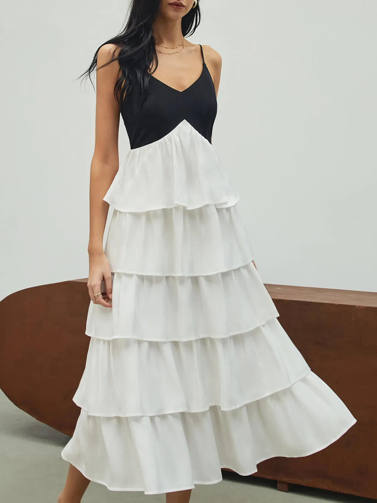 Serendipity Layered Cami Long Dress sold by COMMENSE product image thumbnail 3