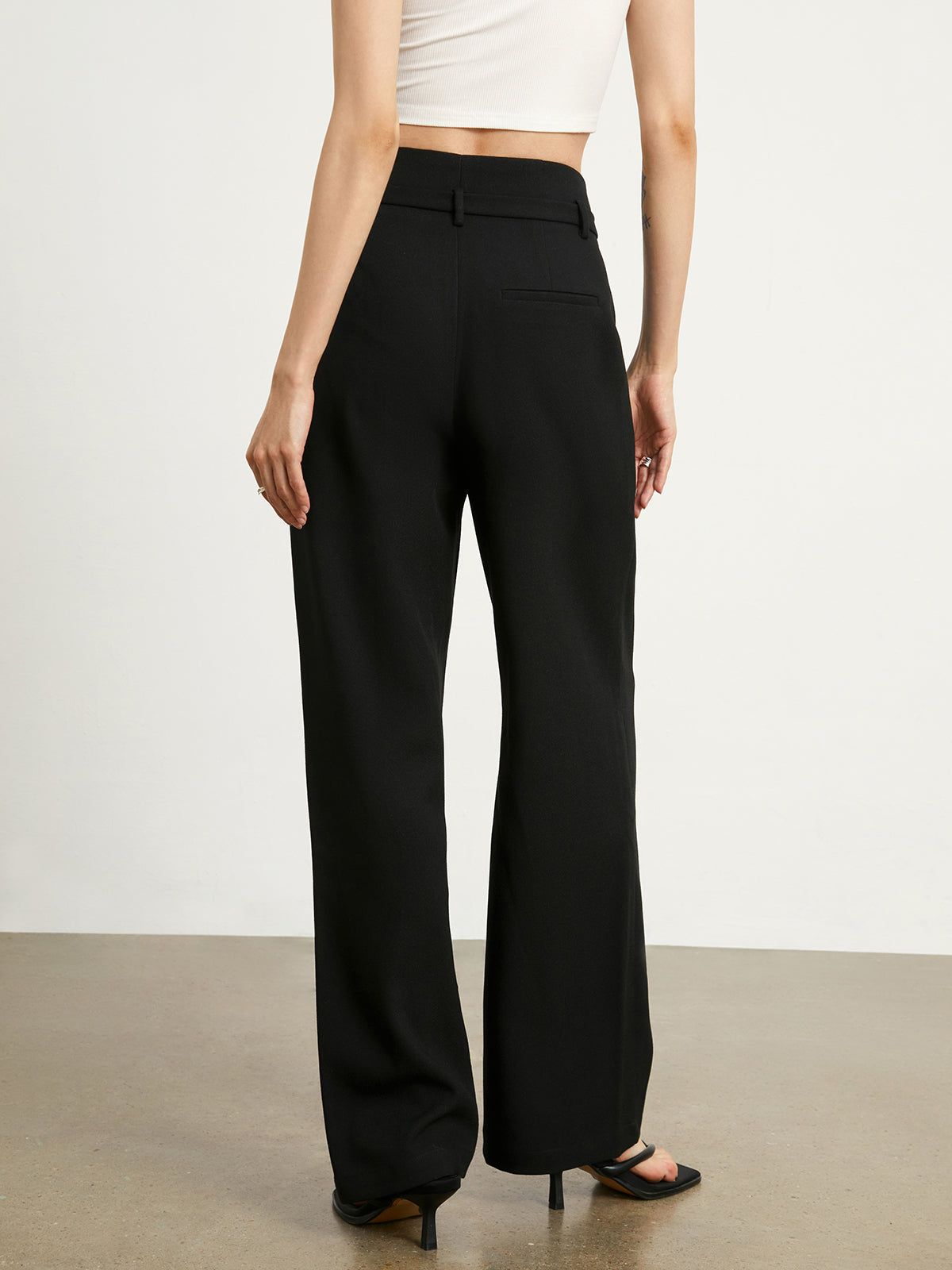 Belted Smart Wide Leg Pants sold by COMMENSE product image thumbnail 3