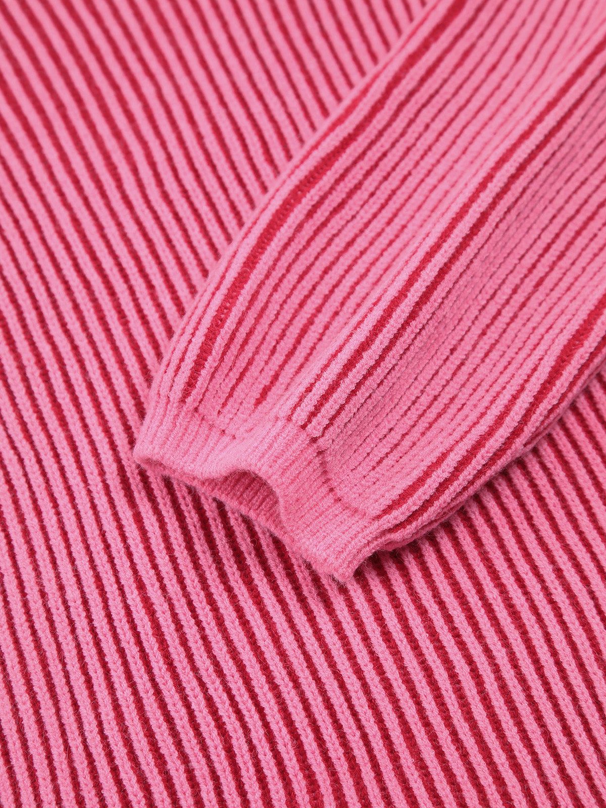 Pink Rib Slouchy Sweater sold by COMMENSE product image thumbnail 4