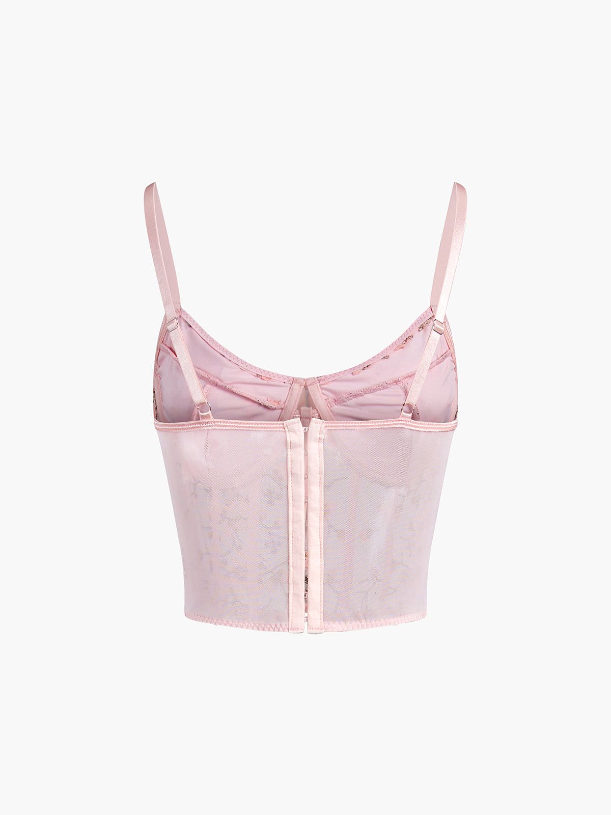 Cherry Blossoms Mesh Crop Corset sold by COMMENSE product image thumbnail 4