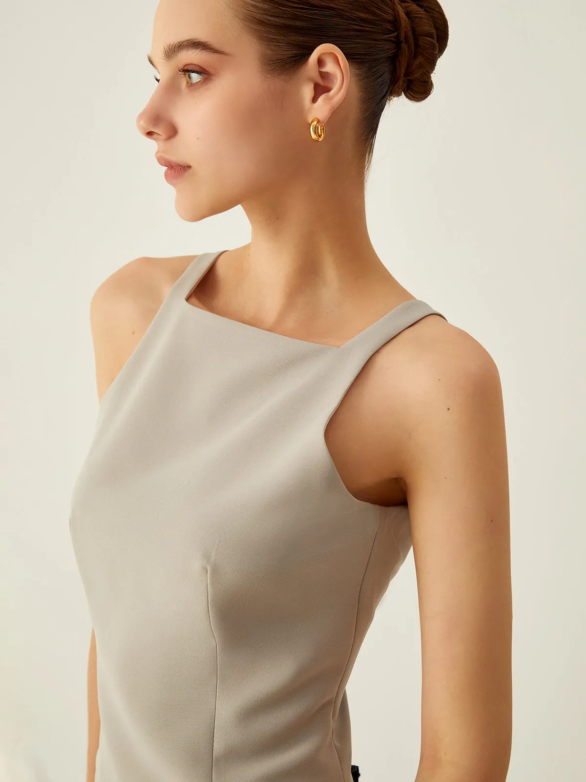 Solid Cutout Backless Tank Top sold by COMMENSE product image thumbnail 4