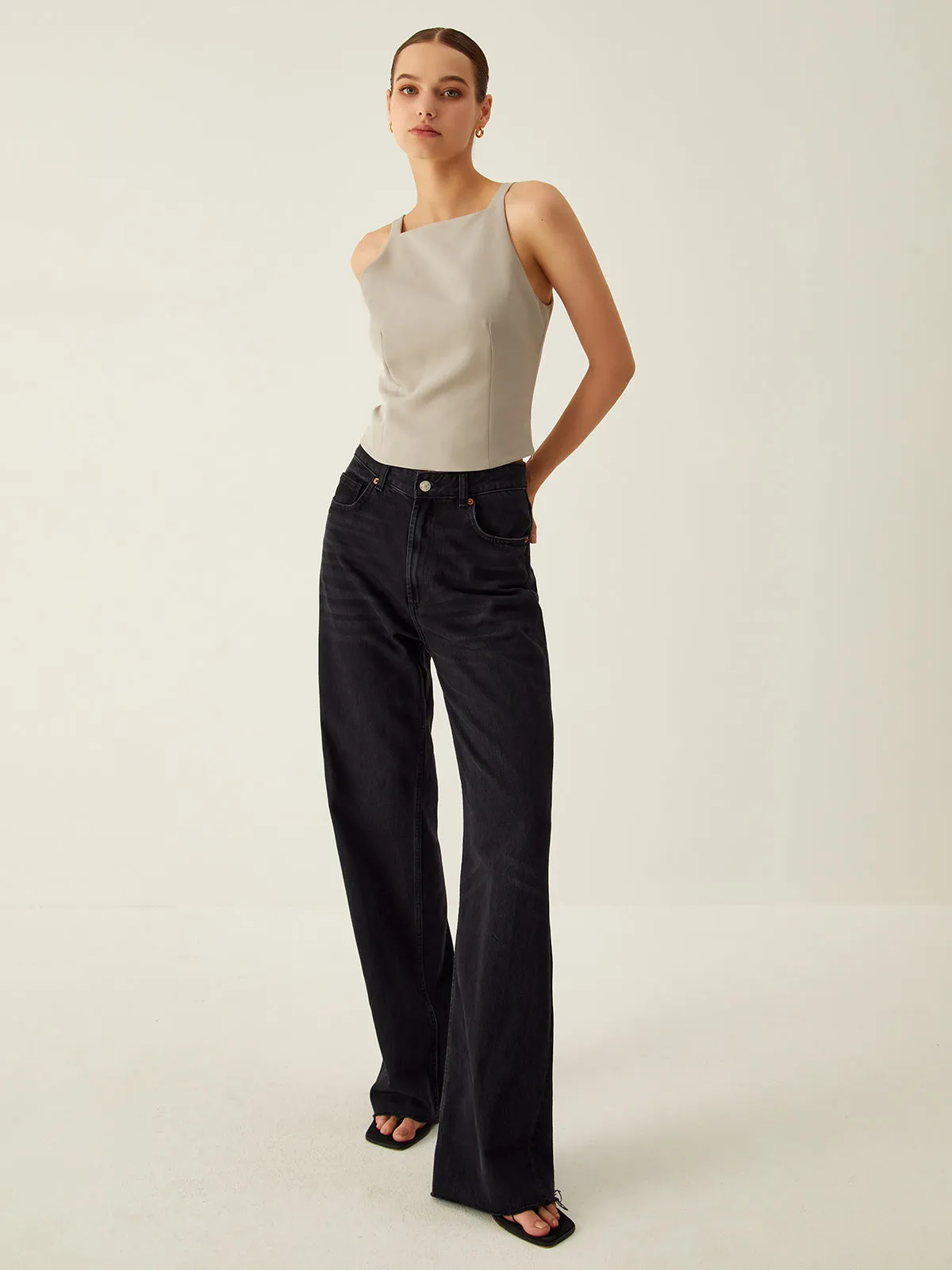 Solid Cutout Backless Tank Top sold by COMMENSE product image thumbnail 5