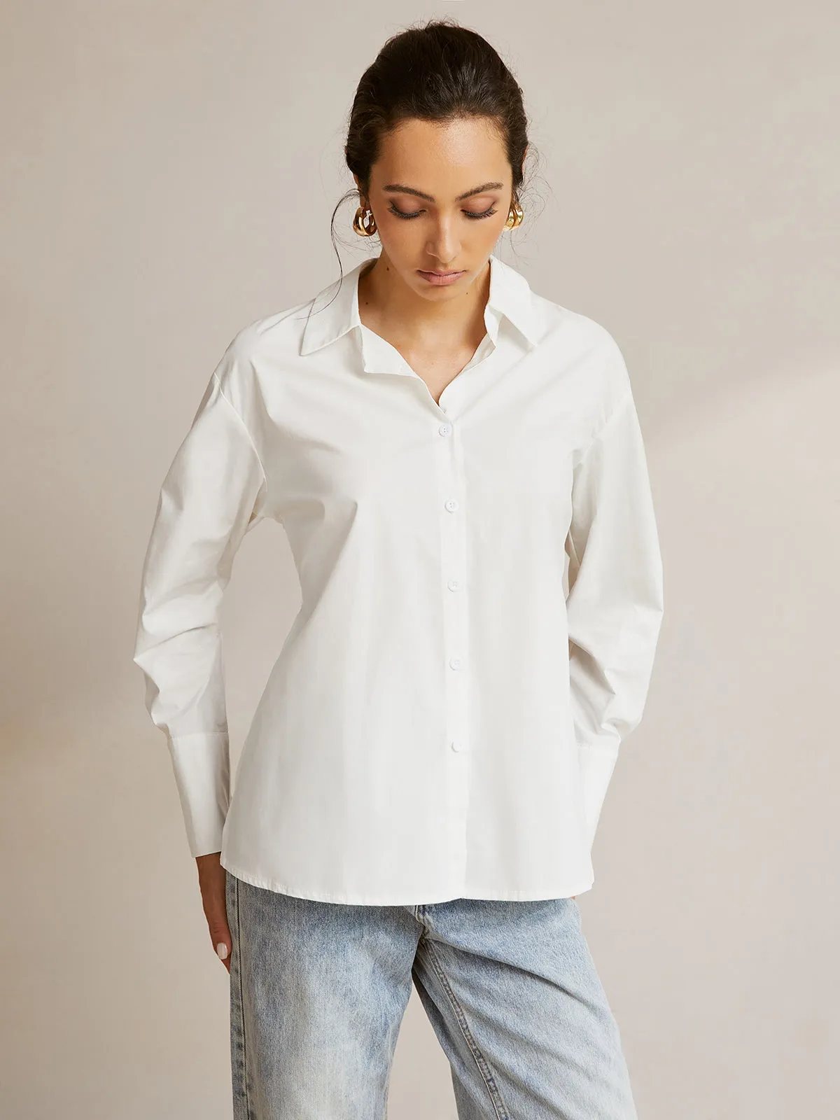 Long Sleeve Backless Bow Shirt sold by COMMENSE product image thumbnail 4