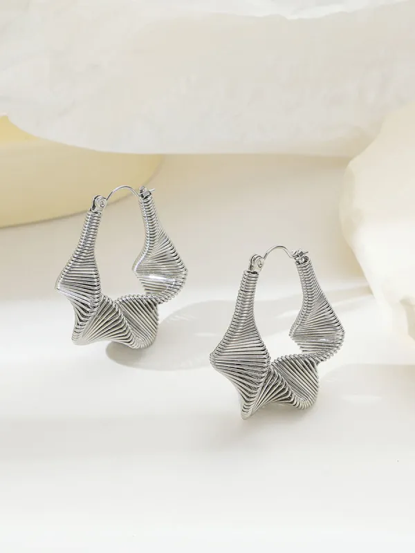 Twist Wave Pendant Earrings sold by COMMENSE