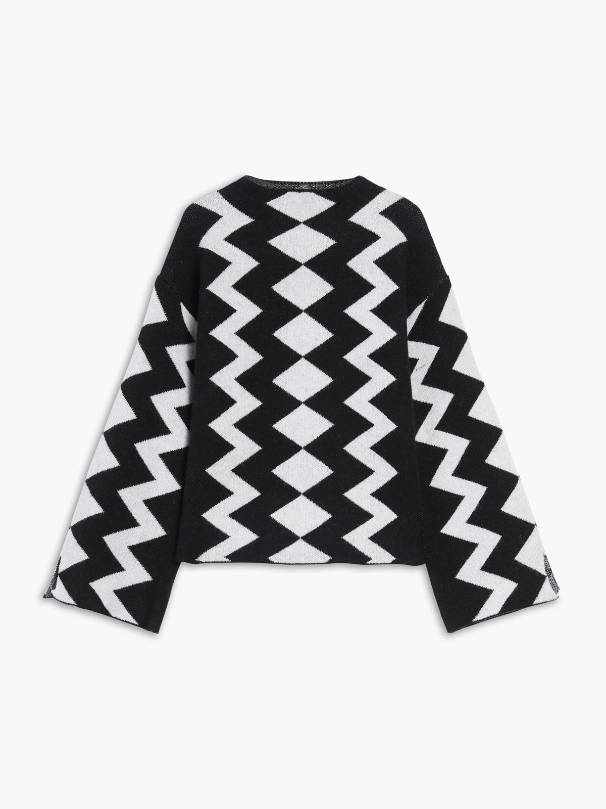 Geometric Colorblock Sweater sold by COMMENSE