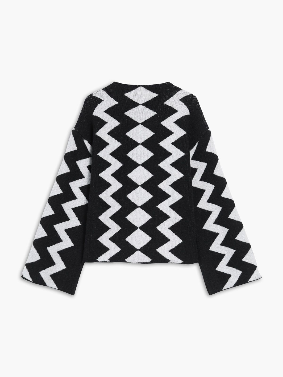 Geometric Colorblock Sweater sold by COMMENSE product image thumbnail 3