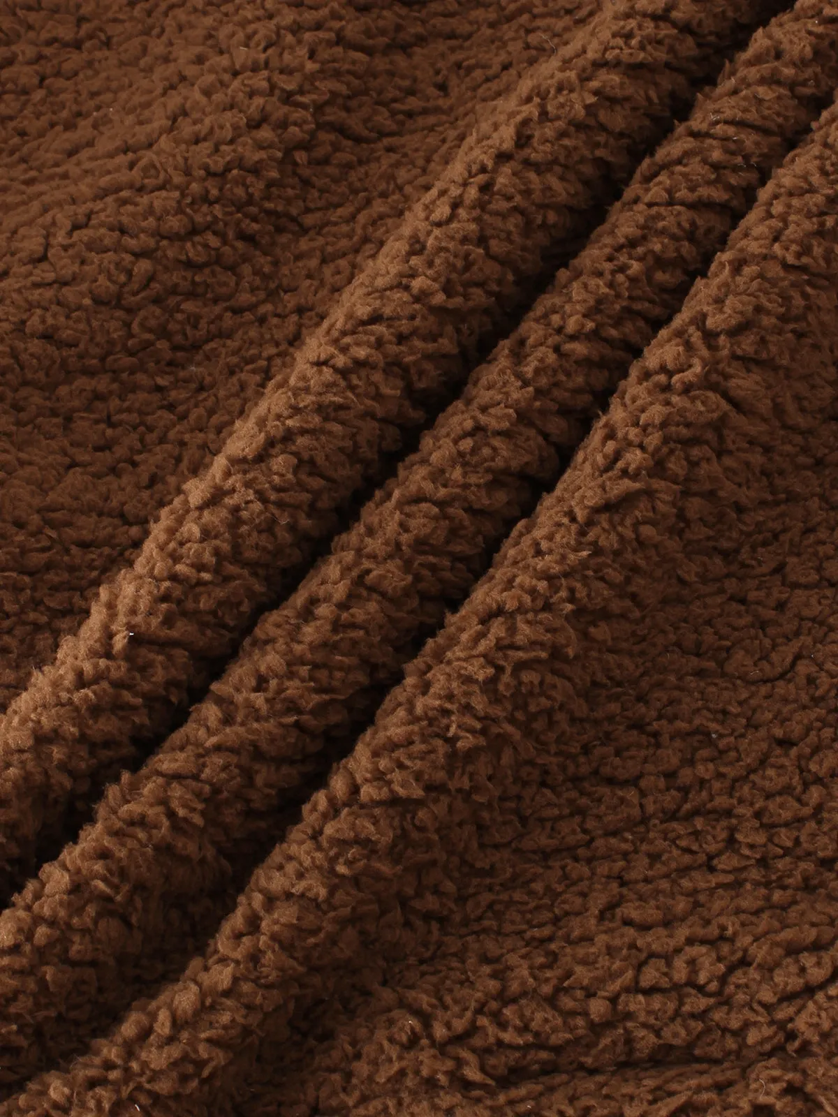 Caramel Stand Collar Fleece Jacket sold by COMMENSE product image thumbnail 3